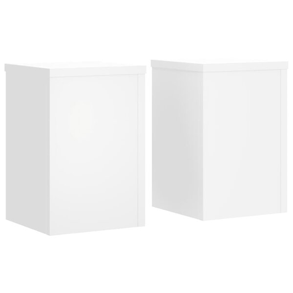 vidaXL Supports pour plantes 2 Pièces blanc 20x20x30 cm bois d'ingénierie