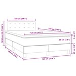 vidaXL Sommier à lattes de lit avec matelas LED bleu foncé 120x190 cm