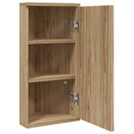 vidaXL Armoire de bain à miroir d'angle chêne 30x24x60 cm