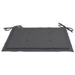 vidaXL Chaises de jardin lot de 2 et coussins anthracite Bois de teck