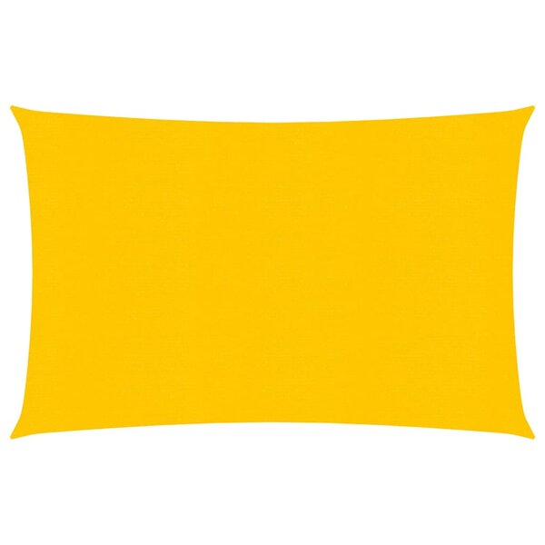 vidaXL Voile d'ombrage 160 g/m² rectangulaire jaune 3 5x5 m PEHD
