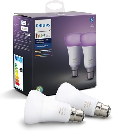 Ampoules Led Connectées White & Color Ambiance B22 Compatible Bluetooth  Avec Fonctionne Avec Alexa Pack De 2 [Classe Énergétique A+] - La Poste