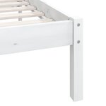 vidaXL Cadre de lit Blanc Bois de pin massif 90x190 cm Simple