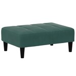 vidaXL Canapé-lit à 2 places avec repose-pied vert foncé velours