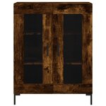 vidaXL Buffet haut Chêne fumé 69 5x34x180 cm Bois d'ingénierie