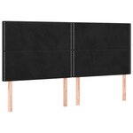 vidaXL Sommier à lattes de lit et matelas Noir 160x200 cm Velours