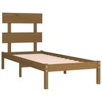 vidaXL Cadre de lit Marron miel Bois massif 100x200 cm