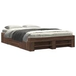 vidaXL Cadre de lit sans matelas chêne marron 140x200 cm