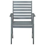 vidaXL Chaises à manger d'extérieur lot de 2 et coussins Acacia massif