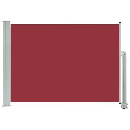 vidaXL Auvent latéral rétractable de patio 80x300 cm Rouge