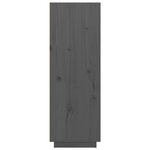 vidaXL Buffet haut Gris 60x40x116 5 cm Bois massif de pin