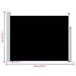 vidaXL Auvent latéral rétractable de patio 140x500 cm Noir