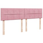 vidaXL Sommier à lattes de lit avec matelas Rose 180x200 cm Velours
