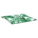 vidaXL Coussins de chaise lot de 4 motif de feuilles 40x40x3 cm tissu