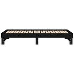vidaXL Lit coulissant Noir 2x(100x200) cm Bois de pin massif
