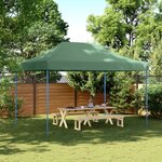 vidaXL Tente de réception pliable escamotable vert 410x279x315 cm