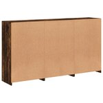 vidaXL Buffet avec lumières LED chêne fumé 181 5x37x100 cm