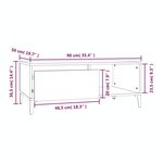 vidaXL Table basse Chêne marron 90x50x36 5 cm Bois d'ingénierie