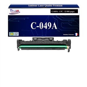 T3AZUR - Kit tambour compatible avec Canon 049 pour Canon LBP-112 LBP-113w MF-112 MF-113w Noir - 1 600p