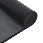 vidaXL Tapis rectangulaire noir 60x400 cm bambou