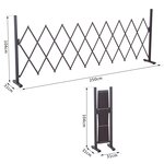 Barrière extensible rétractable barrière de sécurité 250L x 31l x 104H cm alu métal chocolat
