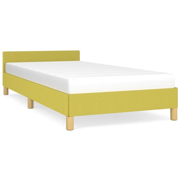 vidaXL Cadre de lit avec tête de lit Vert 80x200 cm Tissu