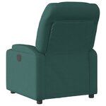 vidaXL Fauteuil inclinable électrique Vert foncé Tissu