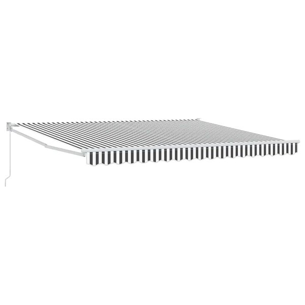 vidaXL Auvent rétractable anthracite et blanc 4x3 m tissu et aluminium