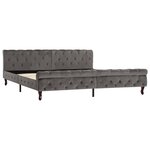 vidaXL Cadre de lit sans matelas gris velours 200x200 cm