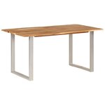 vidaXL Table de salle à manger 154x80x76 cm Bois d'acacia solide