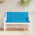 vidaXL Coussins de banc de jardin lot de 2 bleu clair tissu Oxford