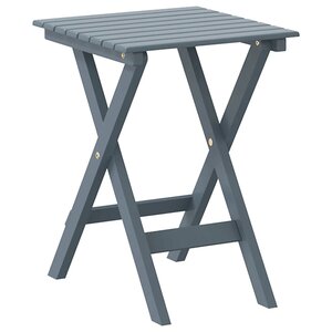 vidaXL Table d’appoint pliable gris bois de peuplier massif