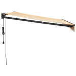 vidaXL Auvent rétractable automatique jaune et blanc 3x2 5 m