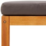 vidaXL Salon de jardin avec coussins 3 Pièces bois massif d'acacia