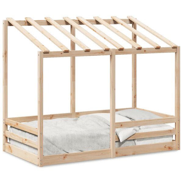vidaXL Lit pour enfants avec toit 80x160 cm bois massif de pin