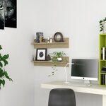 vidaXL Étagères murales 2 Pièces Chêne sonoma 80x11 5x18 cm Aggloméré
