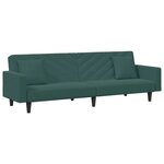 vidaXL Ensemble de canapés 2 Pièces avec coussins vert foncé velours