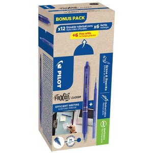 Stylo roller FRIXION BALL CLICKER 07 BONUS PACK PILOT