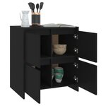 vidaXL Buffet Noir 70x41x75 cm Bois d'ingénierie