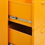 vidaXL Armoire à tiroirs Jaune moutarde 80x35x101 5 cm Acier