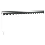 vidaXL Auvent rétractable anthracite 4x3 m tissu et aluminium