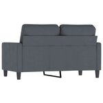 vidaXL Canapé à 2 places Gris foncé 120 cm Velours