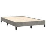 vidaXL Cadre de lit gris clair 120x190 cm velours