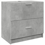 vidaXL Armoire d'évier gris béton 59x37x59 cm Bois d'ingénierie