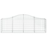vidaXL Paniers à gabions arqués 6 Pièces 200x30x60/80 cm Fer galvanisé