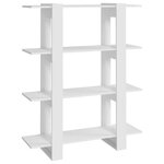 vidaXL Bibliothèque/Séparateur de pièce Blanc 100x30x123 5 cm