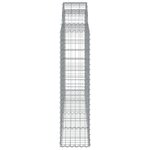vidaXL Paniers à gabions arqués 9 Pièces 200x30x120/140 cm Fer galvanisé