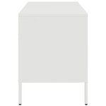 vidaXL Meuble TV blanc 68x39x50 5 cm acier laminé à froid