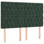 vidaXL Sommier à lattes de lit matelas et LED Vert foncé 180x200 cm