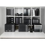 Module De Classement Modulo Ecoblack 3 Tiroirs Fermés - Noir - Exacompta
